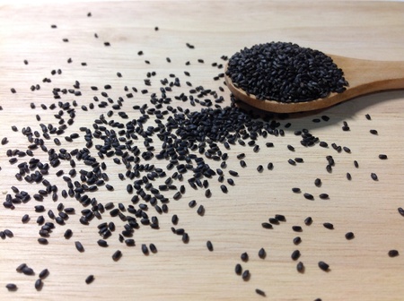Dried food on woodendeskの素材