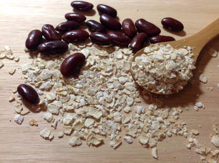 Dried food on woodendeskの素材