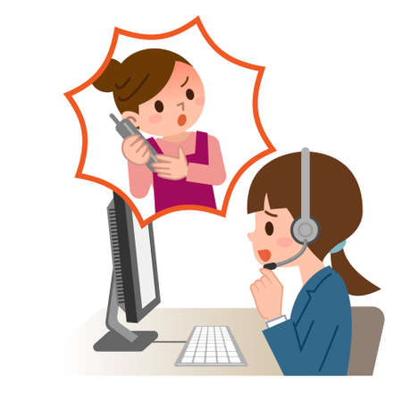 Telephone operator for the corresponding claimsのイラスト素材