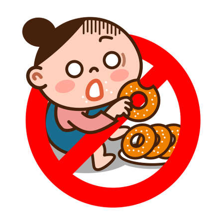 Woman to the dietary restrictionsのイラスト素材
