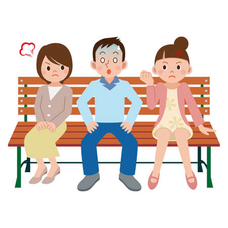 Men surprised: The affair is discoveredのイラスト素材