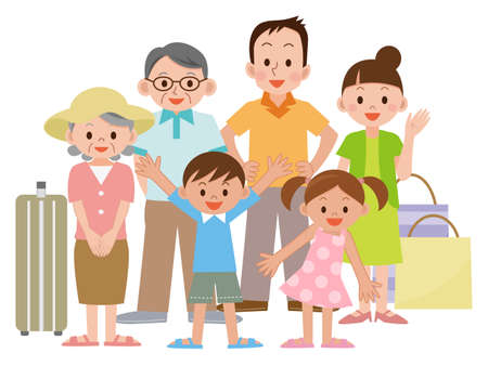 Illustration of Family travelのイラスト素材