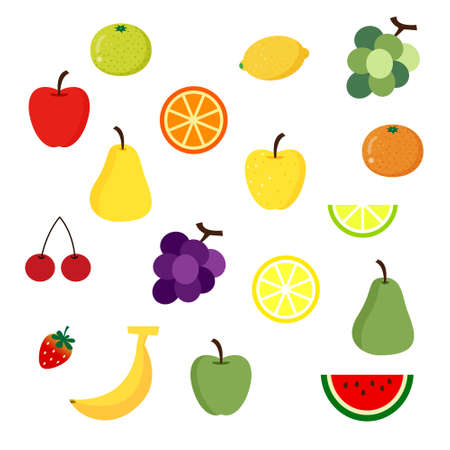 Illustration Set of fruitのイラスト素材