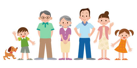 Illustration of Happy familyのイラスト素材