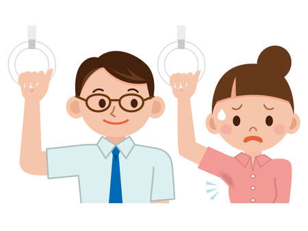 Women put up with the smellのイラスト素材