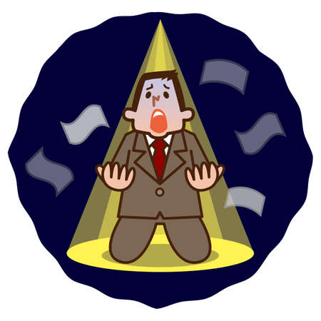 Illustration of Businessman despairのイラスト素材