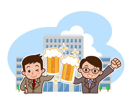 Illustration of Beer gardenのイラスト素材