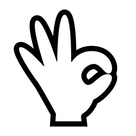 Human okay hand signのイラスト素材