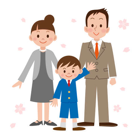 Illustration of Entrance ceremonyのイラスト素材