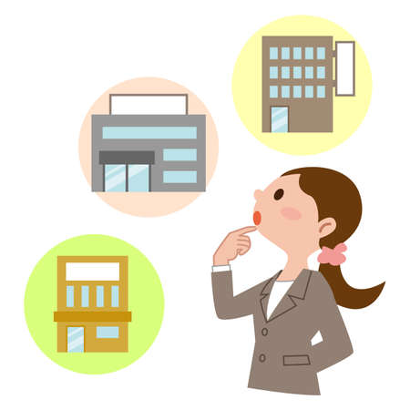 Women are wondering selectionのイラスト素材