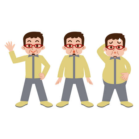 Weight change of maleのイラスト素材