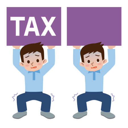 Man to lift the taxのイラスト素材