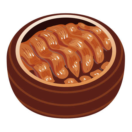 Illustration of grilled eel and rice.のイラスト素材