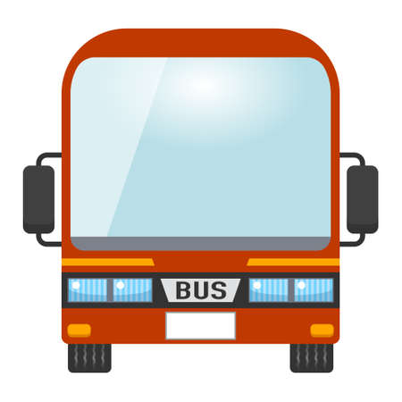 Illustration of red bus.のイラスト素材