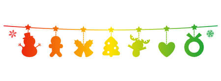 Illustration of Christmas garlandのイラスト素材