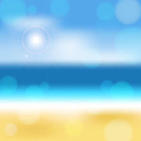 sea sand sky and summer dayのイラスト素材