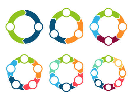 Vector circle arrows for infographic.のイラスト素材