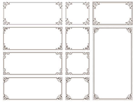 Ornate frames and scroll elements.のイラスト素材