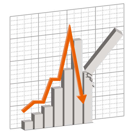 Illustration of Business Financial Crisis