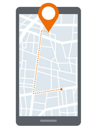 mobile touch phone with Navigator interface on the screen