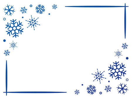 Abstract winter background with falling snowflakesのイラスト素材