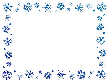 Abstract winter background with falling snowflakesのイラスト素材