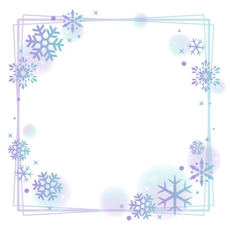 Abstract design with snowflakes and space for textのイラスト素材