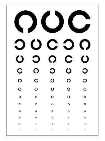 Illustration of eyesight test chartのイラスト素材