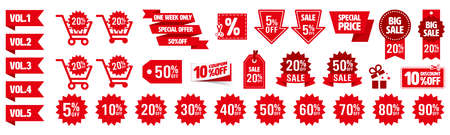Sale vouchers and Coupon ticket card element template for graphics design. Vector illustration.
