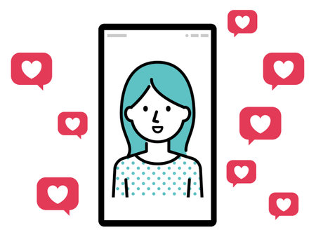 Illustration of holding a smartphone in hand and reactingのイラスト素材