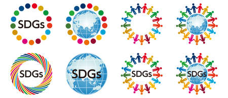 Illustration of Sustainable Development Goals. SDGs.のイラスト素材