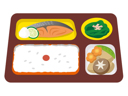 Illustration of home delivery lunchのイラスト素材