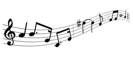 Harmony of simple and cute notesのイラスト素材