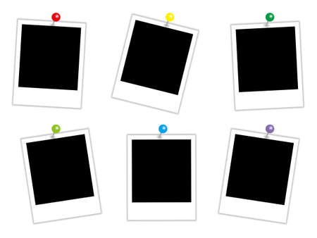 Simple multiple photo frame illustrationsのイラスト素材