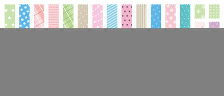 Masking tape illustration material setのイラスト素材