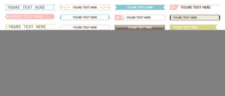Set of colorful title designsのイラスト素材