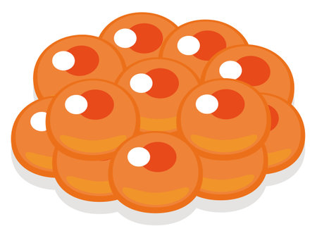 Vector illustration of salmon roeのイラスト素材