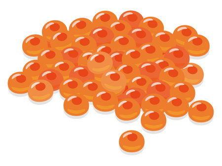 Vector illustration of salmon roeのイラスト素材