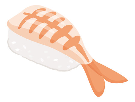 Vector illustration of shrimp sushiのイラスト素材