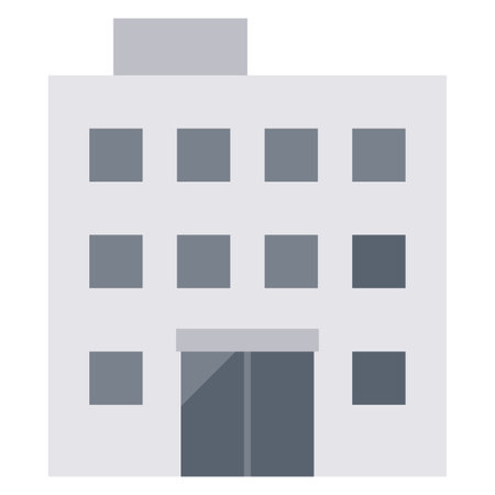 Vector illustration of a simple buildingのイラスト素材