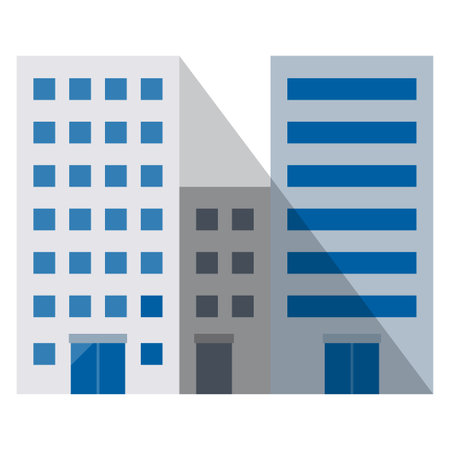 Infringement of right to light. Illustration of neighborhood housing problem.のイラスト素材