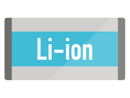 Vector illustration of lithium ion batteryのイラスト素材