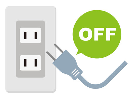 Illustration of unplugging from an outletのイラスト素材