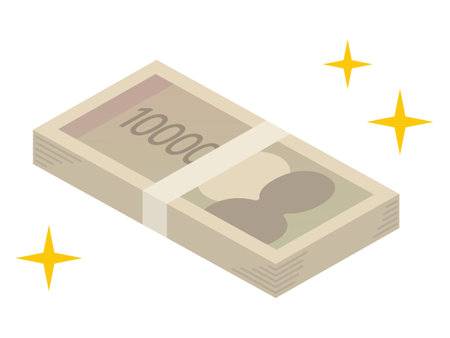 Simple vector illustration of a wad of moneyのイラスト素材