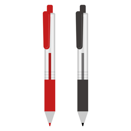 Simple vector illustration of a black and red ballpoint penのイラスト素材