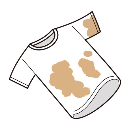 Vector illustration of dirty white t-shirtのイラスト素材