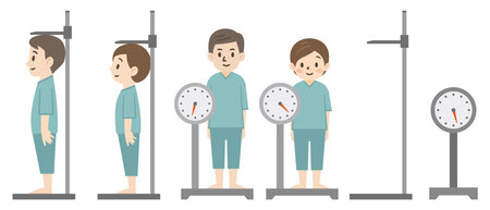 Body measurements simple vector illustrationのイラスト素材