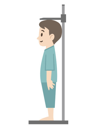 Height measurement simple vector illustrationのイラスト素材