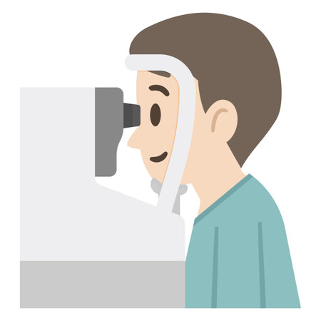 Simple vector illustration of intraocular pressure testのイラスト素材