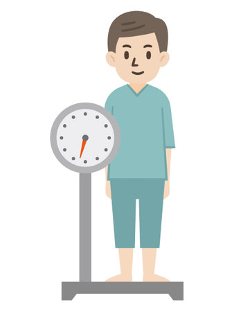 Weight measurement simple vector illustrationのイラスト素材